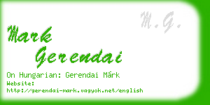 mark gerendai business card
